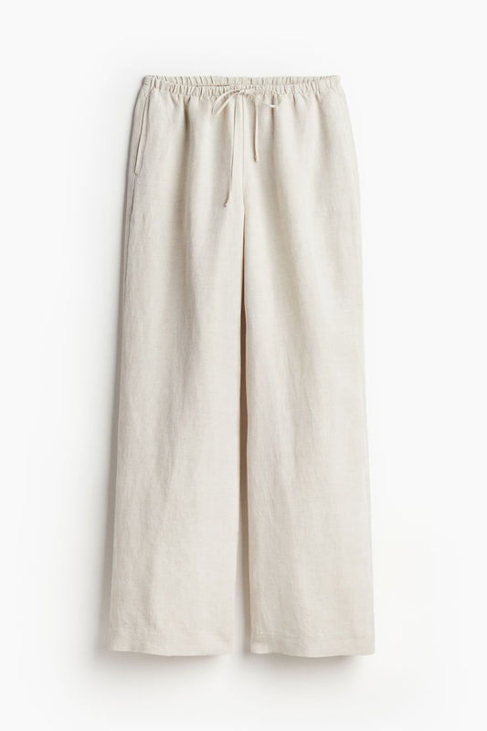 Wide-Leg Linen Pants
